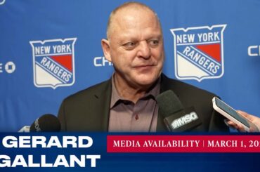 New York Rangers: Gerard Gallant Postgame Media Availability | Mar. 1, 2023