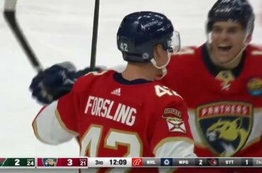 Grigori Denisenko assists on Forsling's goal vs Wild (21 jan 2023)