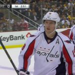 Backstrom scores after Ovechkin takes out two Penguins