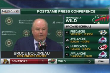 Wild's Boudreau happy with Eriksson Ek's first game back
