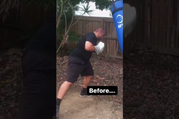 Peekaboo style bagwork progress #miketyson #boxing #heavybag