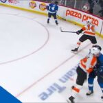 Mathieu Perreault Leaves Game With Injury After Taking Late Hit From Joel Farabee