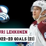 Artturi Lehkonen (#62) all 21 Goals of the 2022-23 NHL Season