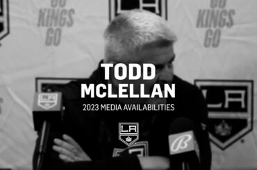 LA Kings Head Coach Todd McLellan addresses the media following the Jonathan Quick trade