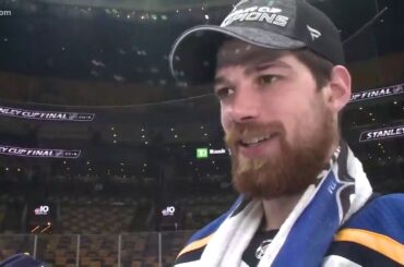 Zach Sanford on beating his hometown team to take home the Stanley Cup