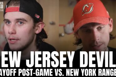Jack Hughes & Erik Haula React to Clutch Goal vs. NY Rangers, Devils Tying Series 2-2 vs. New York
