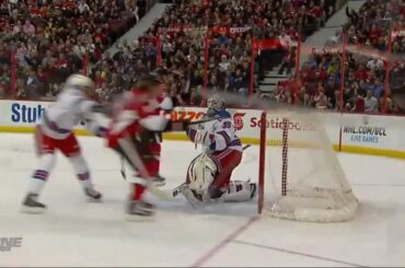 #33 Jakob Silfverberg Shorthanded Backhand Goal (NY Rangers vs Ottawa Senators Feb 21, 2013) NHL HD