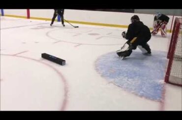 Goalie Training with the TruPasser Rebounder (Alex Carrier, Hockey Perfo @ Sherbrooke, Quebec)