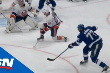 Victor Hedman Steps Into Rebound And Hammers It Past Semyon Varlamov