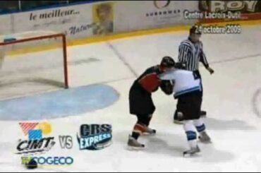 hockey fight lajoie vs g royer 24 oct