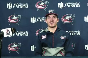 Jack Roslovic Reacts to Making His Debut With Columbus Blue Jackets & Playing Hockey Again