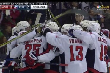 Washington Capitals Vs Columbus Blue Jackets Lars Eller 2OT Game Winner 2018 Playoffs