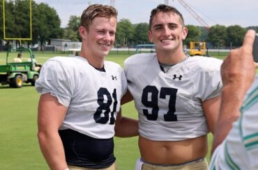 Navy Football Receiver Colin O'Connor, Tight End D.J. Donovan Interview (Fall Camp)