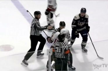 Colton Smith cheap hit on Matthew Poitras