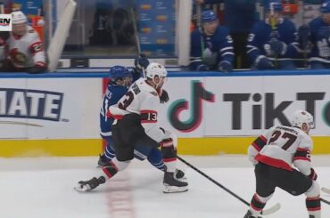 Zach Sanford Takes A Senseless Penalty Against John Tavares For His Third Of The Game