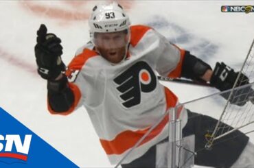 Jakub Voracek Toe Drag's Around Blues Defence, Scores In Overtime