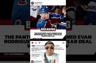 Florida Panthers sign Evan Rodrigues to a four year contract at $3 million AAV