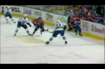 Alex Edler levels Jordan Eberle