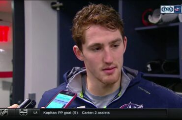Lukas Sedlak on Columbus Blue Jackets losing momentum after first period