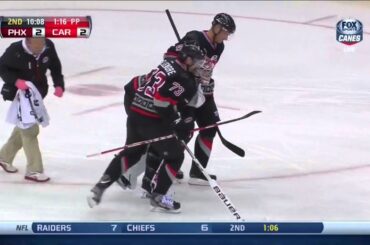 Hurricanes goalie Anton Khudobin sufferes injury against Coyotes