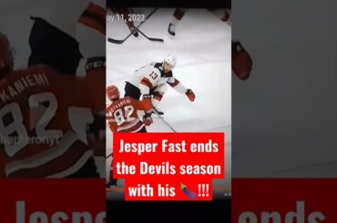 Jesper Fast ends the New Jersey Devil's season with his 🍆!!!