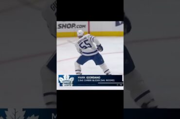 Mark Giordano Gets All Time Blocked Shot Record!!!  (2023)  #leafs