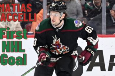 Matias Maccelli #63 (Arizona Coyotes) first NHL goal Mar 5, 2022