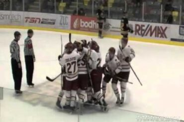 Chilliwack Chiefs Kale Kane overtime winner at Coquitlam Express FEB 26 2016