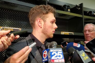 Jeremy Lauzon postgame Interview | Explains his match penalty