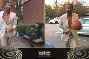 Jamal Crawford crossed everyone up in his intro 😂 | NBA on TNT