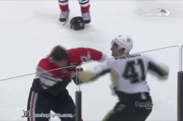 Robert Bortuzzo vs Sheldon Brookbank Sep 19, 2013