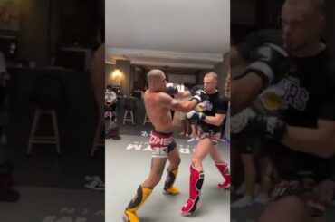 Alex Pereira DROPS kickboxer with body shots 😭 #shorts #ufc281