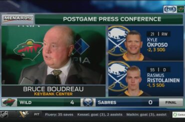 Wild coach Boudreau praises rookie Joel Eriksson Ek