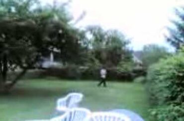 Nick Jensen throwing and catching a football