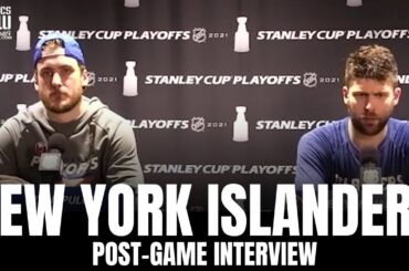 Semyon Varlamov & Ryan Pulock on Respect for "Best Goalie in NHL" in Andrei Vasilevskiy | Post-Game