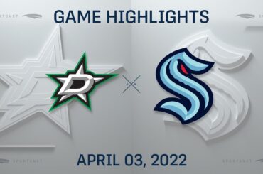 NHL Highlights | Stars vs. Kraken - Apr 3, 2022