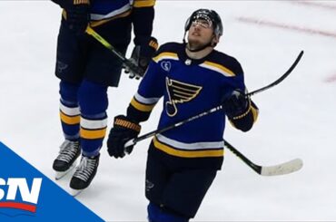 Zach Sanford's Whiffed Clearing Attempt Leads Directly To Brandon Saad Goal