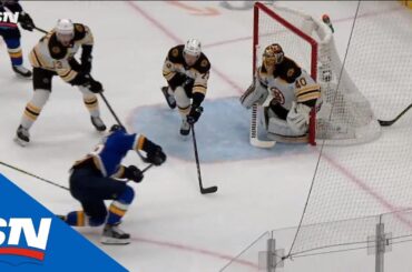 Ivan Barbashev Buries One Past Tuukka Rask To Get Blues On The Board