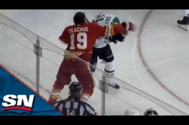 Matthew Tkachuk And John Klingberg Go After Each Other Just 43 Seconds Into Game 2