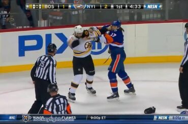 Adam McQuaid vs Matt Martin Oct 23, 2015
