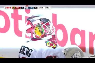 Nikita Zaitsev nets slick wrister vs Blackhawks (2017)