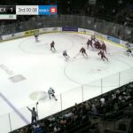 Colin Delia scores a goalie goal after stars shoot the puck into their own net