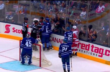 Luke Glendening takes no mess from Dion Phaneuf