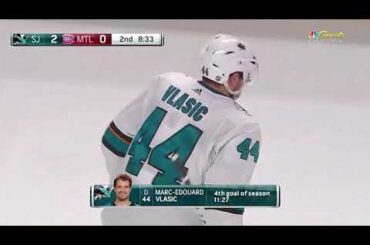 Marc-Edouard Vlasic Goal vs MTL 01-02-18