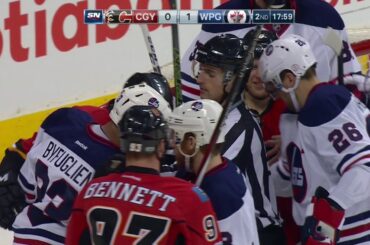 Tkachuk runs into a brick wall named Byfuglien