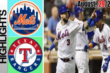 Texas Rangers vs New York Mets GAME HIGHLIGHTS [TODAY] |  August 29, 2023 | MLB 2023