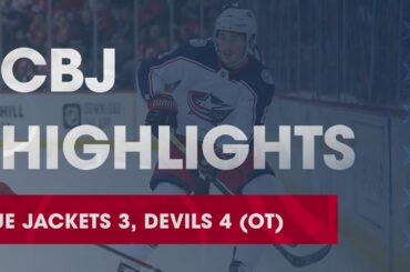 HIGHLIGHTS: Blue Jackets 3, Devils 4 (OT) | Peeke tallies first-career NHL goal