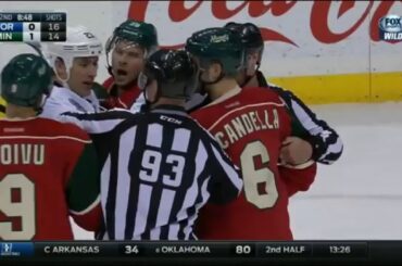 Marco Scandella Hit on Parenteau - Checking to the Head Penalty