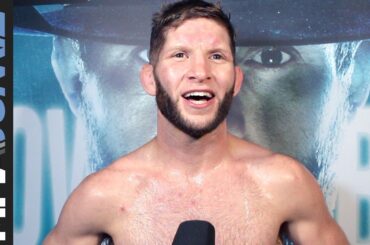 Cole Smith talks to media after UFC Vancouver open workokut