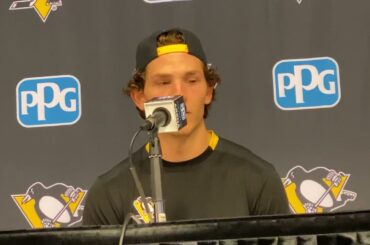 John Marino after the Penguins’ 2-1 shootout loss to the Stars